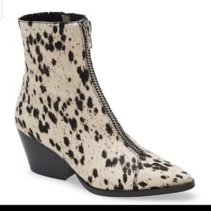 Jeffrey Campbell spotted cow hair bootie
